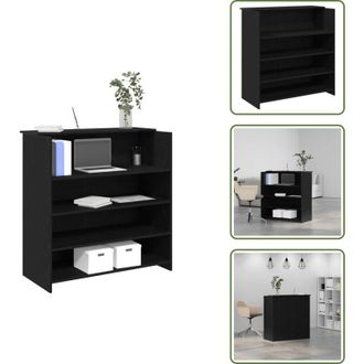 vidaXL Scrivania per ufficio - vidaXL Scrivania per Reception Rovere Nero 100x50x103,5 cm in Legno di Argilla - Scrivania per hotel