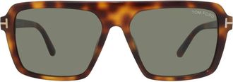 Tom Ford Vincent Green Square Mens Sunglasses FT1176 53N 56