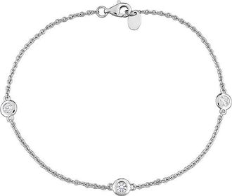 Rina Limor Silver 0.45 Ct. Tw. Created White Sapphire Cable Chain Bracelet