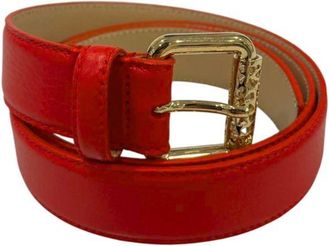 Borbonese Red Leather Women Womens Belt