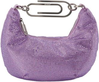 Off-white Binder Clip 20 Top Handle Bag Purple