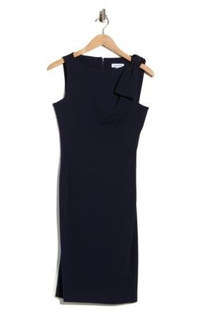 Calvin Klein Shoulder Bow Sleeveless Sheath Dress in Indigo at Nordstrom Rack, Size 12