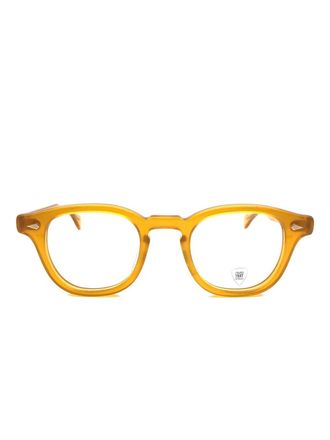 JULIUS TART OPTICAL Bril met vierkant montuur - Geel
