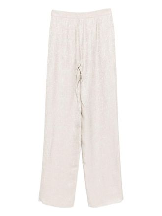 Emporio Armani Sand Textured Trousers - Cream