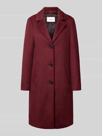 s.Oliver Red Label Regular Fit Mantel mit Woll-Anteil in Bordeaux, Gr&ouml;&szlig;e 38