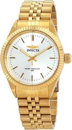 Invicta Specialty Silver Dial Yellow Gold-tone Mens Watch 29384