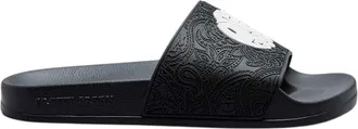 Pretty Green Okala platte slippers voor heren (Zwart, Wit)
