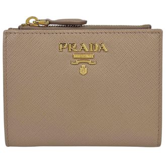 Prada Beige Saffiano Lux Wallet (Bi-Fold) (Pre-Owned)
