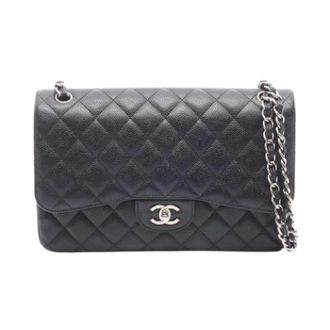 Chanel Pre-owned Vintage Schoudertas - Dames - Pre-owned - Zwart - Maat: ONE Size Leer