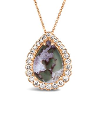 Le Vian 14K Rose Gold 4.35 ct. tw. Diamond & Aquaprase Pendant