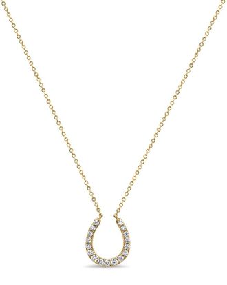 Sabrina Designs 14K 0.35 Ct. Tw. Diamond Horseshoe Necklace
