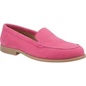 Hush Puppies Natasha Leather WoMens Pink Loafers - Size UK 5