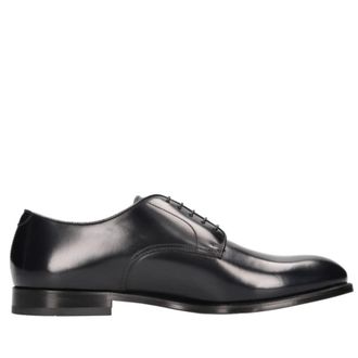 Doucal's Leren Veterschoenen - Heren - Nette schoenen - Blauw - 40 1/2 EU - Leer - Schoenen