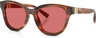 Dolce & Gabbana Cat-eye Zonnebril - Dames - Zonnebrillen - Bruin - 54 MM - Accessoires