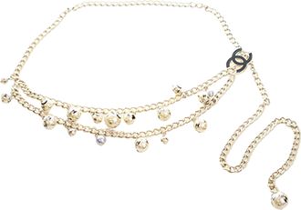 Chanel CC Faux Pearl Chain Belt