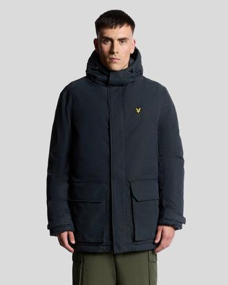 Lyle & Scott Mens Heavyweight Hooded Parka - Navy - Size X-Large