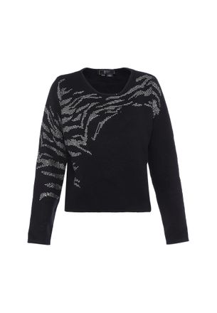 Faina Gebreide trui Dames zwart
