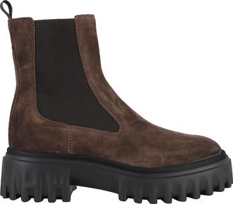 Hogan Bruine Su&egrave;de Chelsea Laars - Dames - Chelseaboots - Bruin - 40 EU - Su&egrave;de - Schoenen