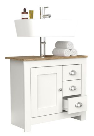 VCM Caj&oacute;n De Gabinete De Ba&ntilde;o De Madera Balusa L 58x65x30 - Vcm