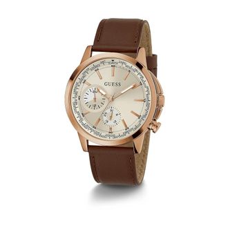 Guess Gw 0540G4 Horloge - unisex - Horloges - Wit - ONE Size - Leer - Accessoires