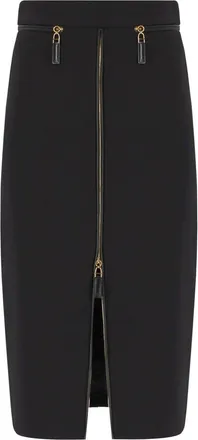 Elisabetta Franchi GONNA LONGUETTE CON ZIP NERA ELISABETTA FRANCHI