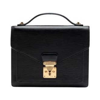 Louis Vuitton Pre-owned Monceau Handbag - Dames - Pre-owned - Zwart - Maat: ONE Size Leer