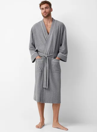 Le 31 Mens Essential waffled robe