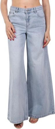 Michael Kors Denim Wide-Leg Jeans - Dames - Loose Fit Jeans - Blauw - S - Denim - Jeans
