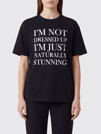 Elisabetta Franchi T-shirt in cotone con stampa slogan e logo posteriore