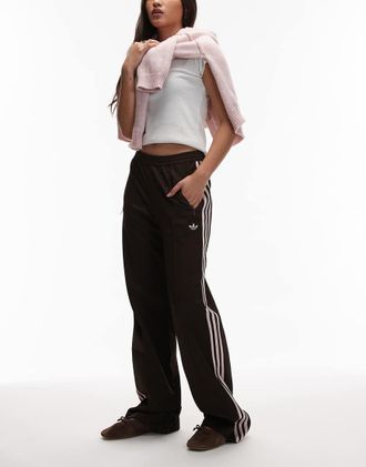 adidas Originals Pantaloni sportivi classici marroni e rosa-Marrone