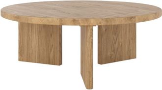 Rendez-Vous D&eacute;co Mesa baja redonda de madera maciza de mindi