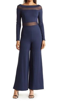 By Design Coleen Off the Shoulder Jumpsuit in Navy Blazer at Nordstrom Rack, Size X-Small