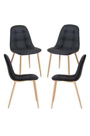 Regalos Miguel Regalos Miguel - Packs Sillas Comedor - Pack 4 Sillas Plazi - Negro