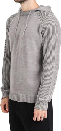 A|X Armani Exchange Wool Blend Knit Sweatshirt - Taupe