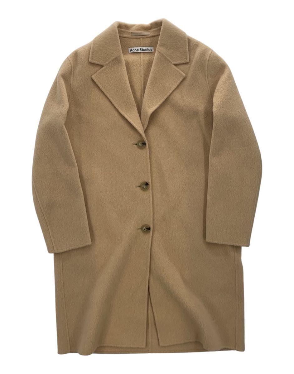 コート ACNE STUDIOS Women Jackets A90630CO ADY BEIGE ACNE STUDIOS Belted Coat In Beige Cotton Twill