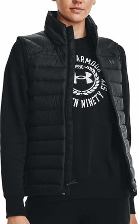 Under Armour Womens Outerwear Vests, Womens Ua Storm Armour Down 2.0 Vest, Black, 1372647-001, LG