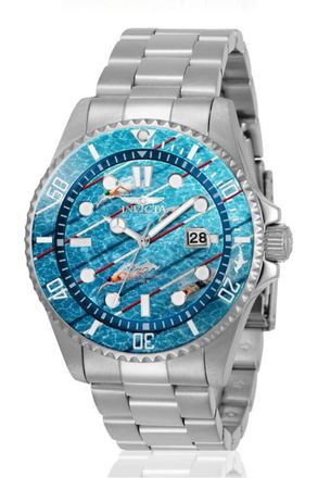 Invicta Pro Diver 51056 Herenhorloge - Quartz Uurwerk - Roestvrij Staal met Blauwe Wijzerplaat - 43 mm - Summerville