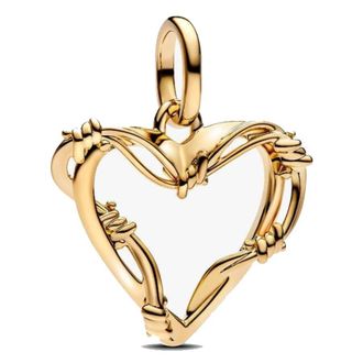 Pandora 14k Gold-plated Wire Heart Dangle Charm
