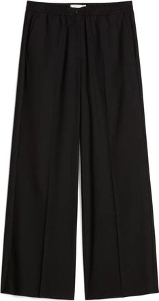 Marc O'Polo Geweven broek - Dames - Wijde Broeken - Zwart - XL - Broeken