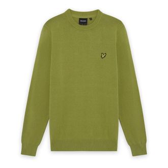 Lyle & Scott Truien & Vesten, Heren, Groen, S, Katoen, Mid Knits Katoenen Trui met Ronde Hals