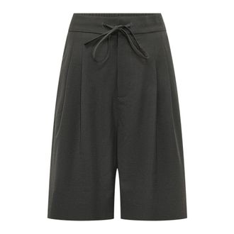 Fear of God Korte Broeken, Heren, Zwart, L, Wol, Geplooide shorts met trekkoord