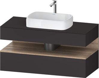 Duravit Duravit - Qatego Consola Mueble Bajo Lavabo, 1 Extra&iacute;ble, 1 Caj&oacute;n