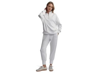 Varley Hawley 1/2 Zip Sweater Womens Clothing White : XS, Elastane/Polyester/Viscose