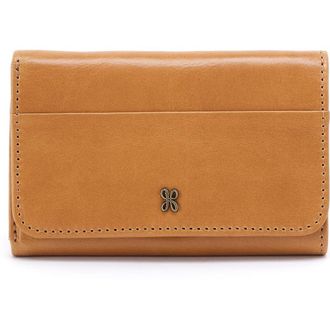 Hobo Jill Leather Trifold Wallet in Natural at Nordstrom