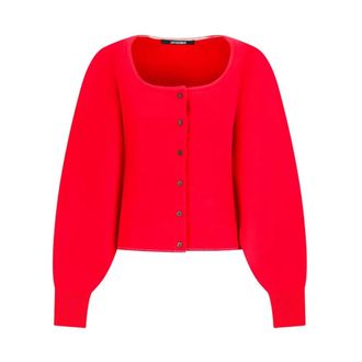 Jacquemus Truien & Vesten, Dames, Rood, S, Wol, Wol Cardigan