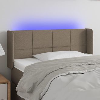 vidaXL Cabecero Con Led De Tela Gris Taupe 103x16x78/88 Cm Vidaxl