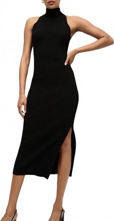 Veronica Beard Briggita Knit Halter Dress In Black