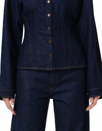 A Gold E Devon Denim Shirt In Rinse