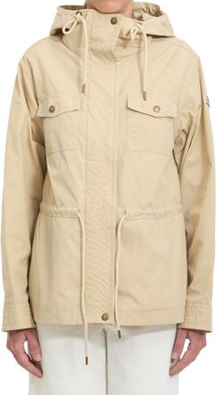 Moncler Beige Solid Hood Jacket