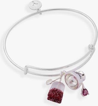 Alex and Ani Spill the Tea Cup & Tea Bag Charm Bangle in Silver at Nordstrom